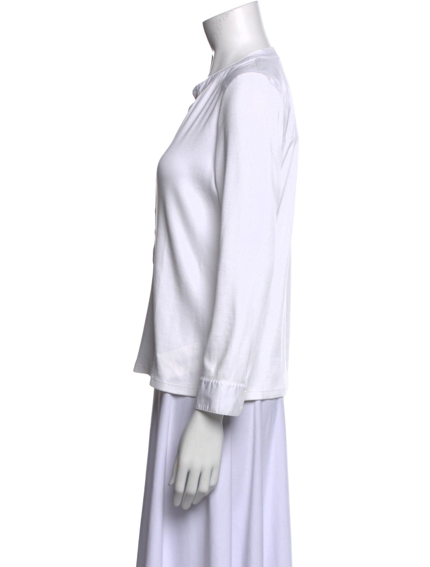 Veronica Beard V-Neck Three-Quarter Sleeve Polo